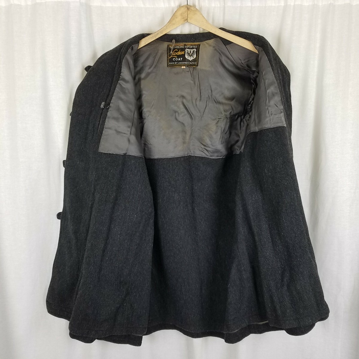 ÉPINE volume wool tailored coat charcoal Shop Charcoal Grey, peak lapel vogue trench wool suit -Deji