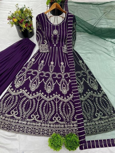 GEORGETTE TOP SAHARARA DUPATTA DRESS NEW WEDDING PAKISTANI PARTY WEAR DESIGNER - Picture 4 of 7
