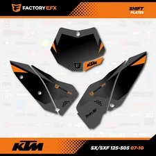 Gray # Number Plate Graphic Kit fit KTM 07-10 SX Sxf/Exc 125 150 200 250 300 450