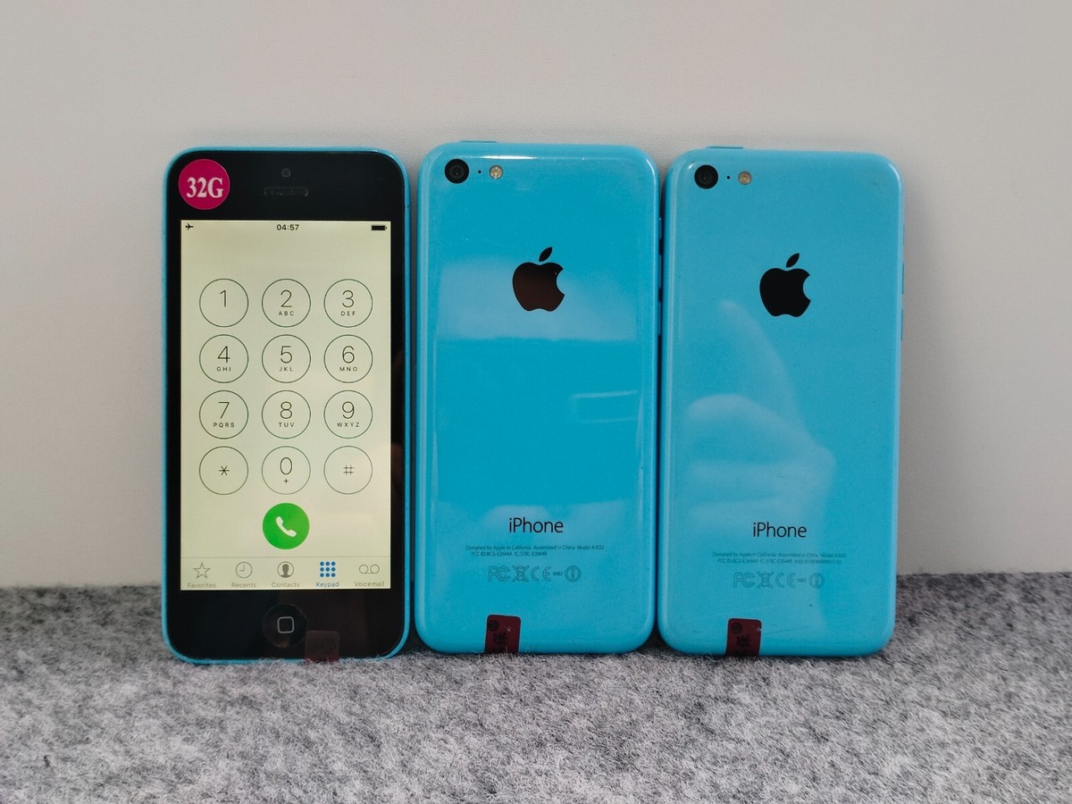 9/10 Good&Original Apple iPhone 5c Blue 8/16/32GB Factory UNlocked