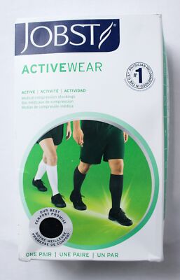 Jobst Unisex Adult Active Wear Knee High Compression Socks ZG3 Black Large NWT