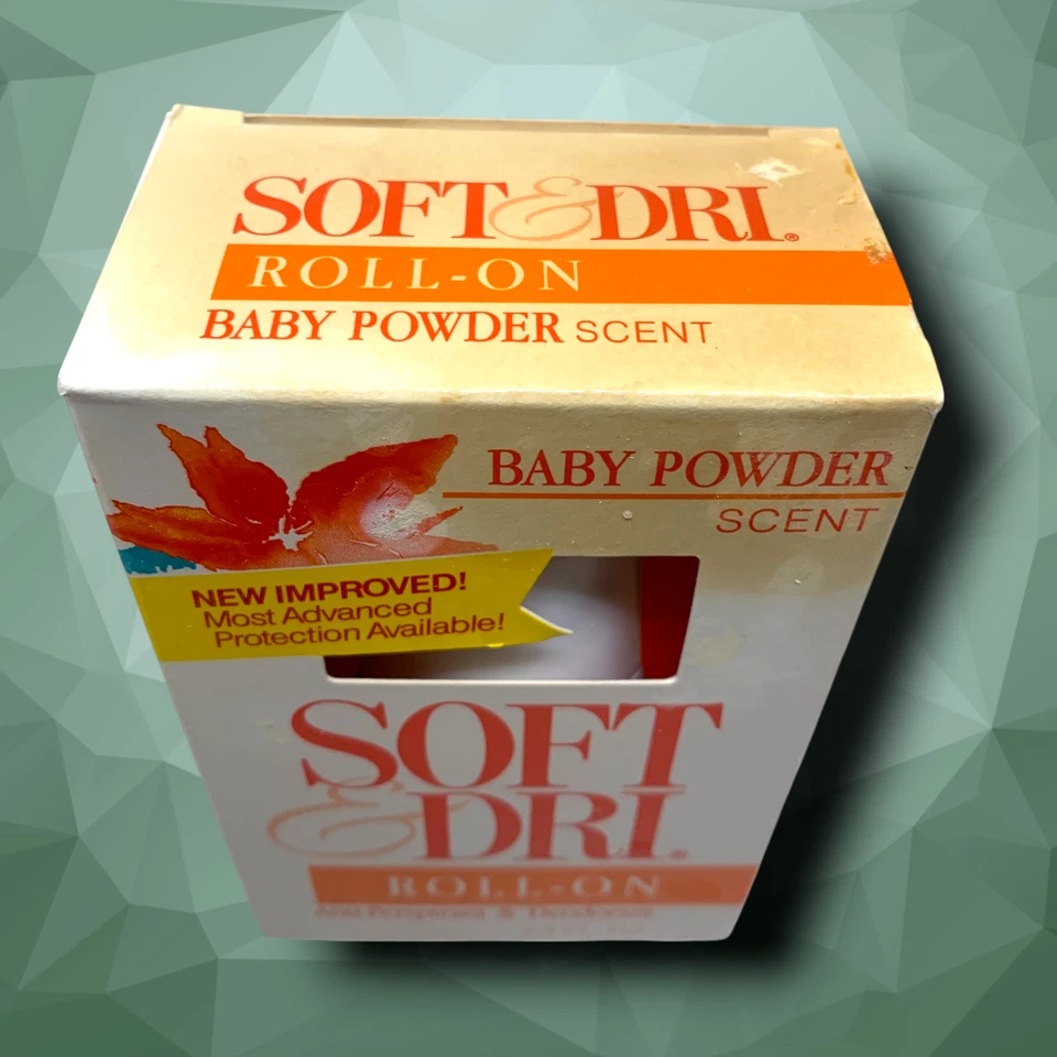 De colección 1991 Nuevo Gillette SOFT & DRI Roll-On Desodorante Bebé Polvo TV Película Prop Foto 2 de 4
