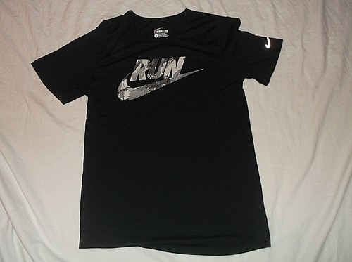 the nike tee athletic cut dri fit run t shirt sz small s running