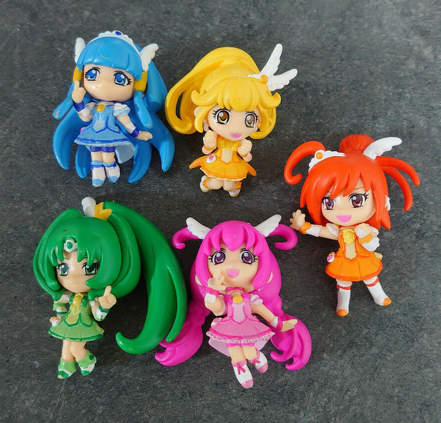 Glitter force Precure KAWAII Girls Figure Doll Toy Set Pretty Cure JAPAN  Used