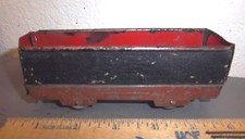 tin Train Car, Marx toys, Black  brown freight car, fun collectible item