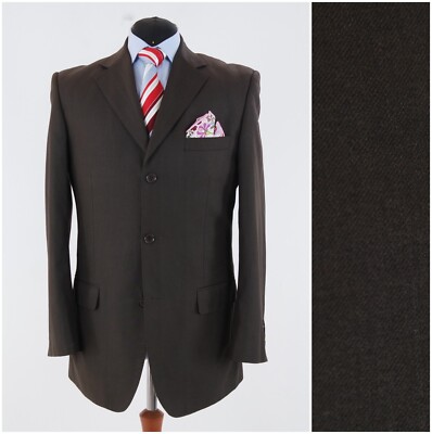 Dunkelbrauner Herrenblazer 42R UK-Größe Bryanh Sport Mantel Jacke