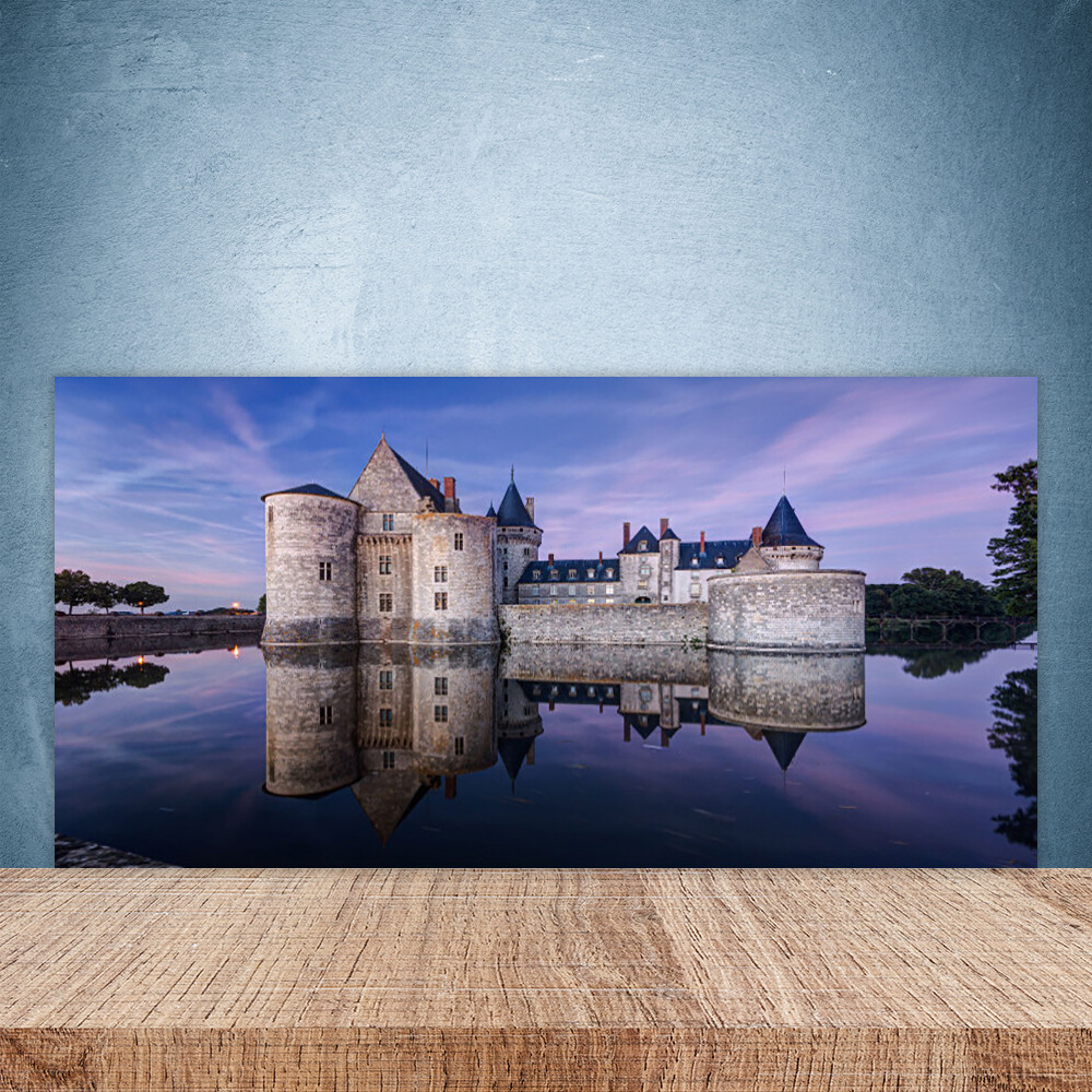 Crédence en verre haut de gamme 100x50cm style château et architecture