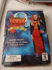 Kangaroo Victorian Kids Vampire Costume Dress Up for Girls, Youth 4-6, size S