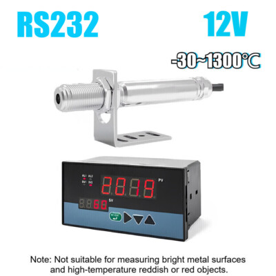 RS232 12V Infrared Thermometer Sensor Non-contact Temperature Tool W/ Controller