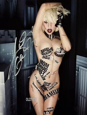 Lady Gaga Pop Star "Advertise" Sexy Reprint Autographed Signed Photo