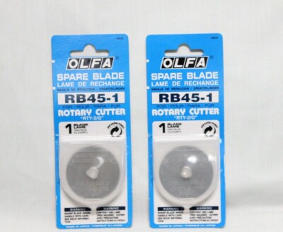 OLFA RB45-1 Rotary Cutter Spare Blade 2 Pack ''RTY-2/G'' 45mm 0.3mm - LOT OF 2