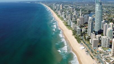 Landscape beach gold coast australia queensland Custom Gaming Mat Desk