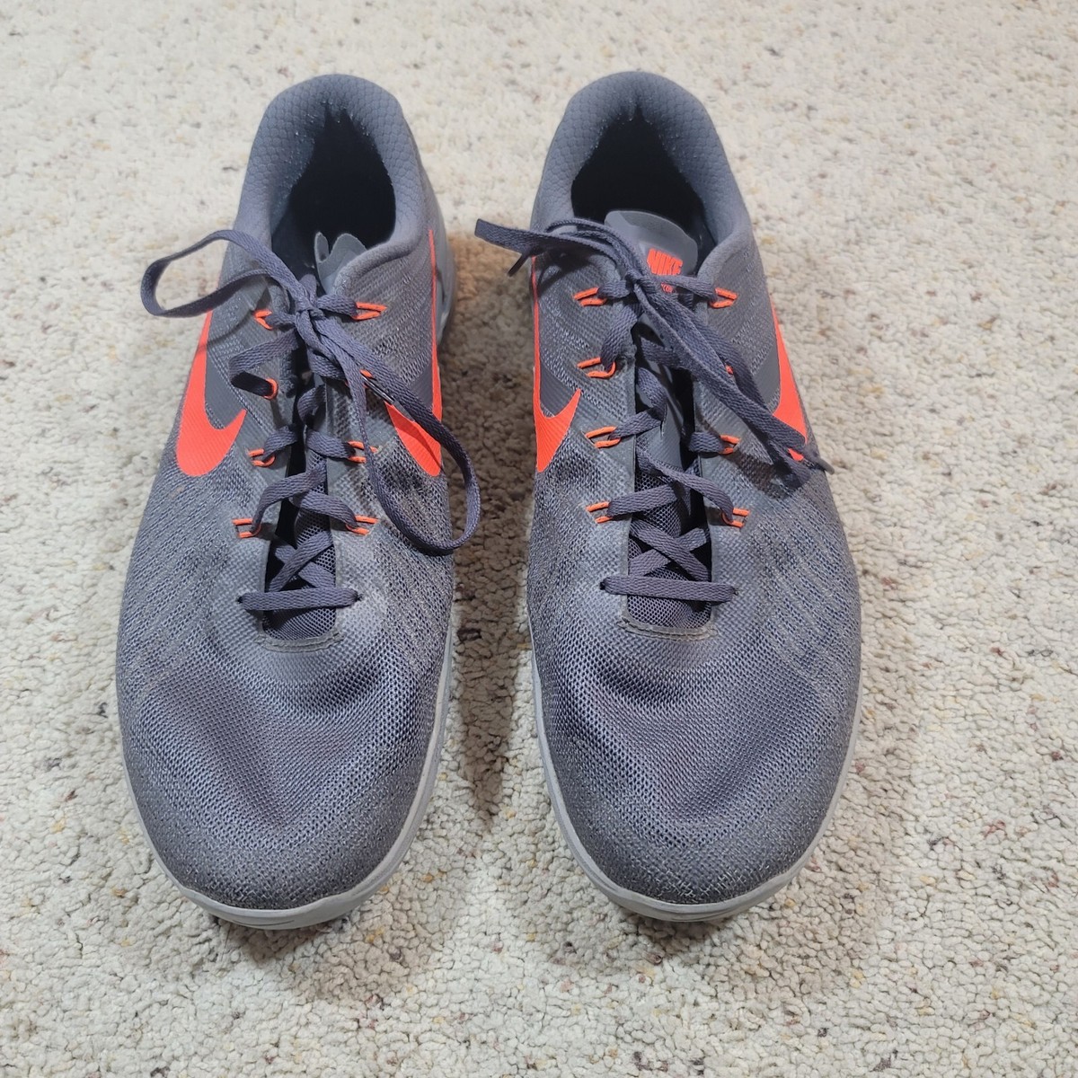 Nike Metcon 3 Grey Orange 852928-007 Lace Up Mesh 2017 Mens 