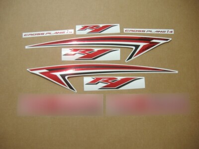 Stickers for Yamaha R1 2009 custom chrome red graphics decal set crossplane rn22