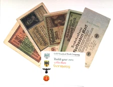 1922 Germany Weimar Republic  Set 500 1000 5000 10000 and 20000 Mark Banknotes