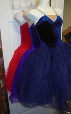 Romantic Length Ballet Costume Velvet Spandex many colors choices ch/ladies sze