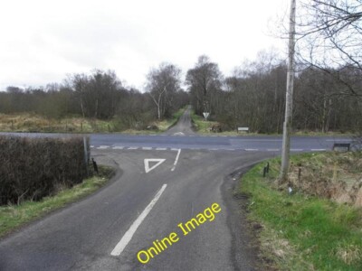 Photo 6x4 Crossroads, Rathfraggan Blackfort The intersection of Tattyreag c2013