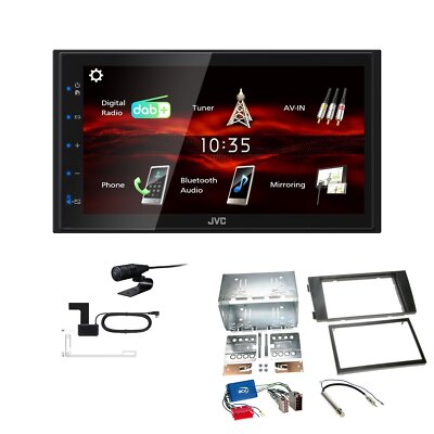 JVC Bluetooth 2DIN DAB+ Autoradio für Audi A6 2001-2005 schwarz Teilaktiv