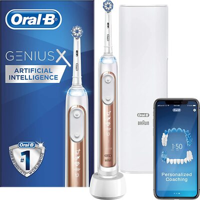 Oral-B Genius X mit Künstlicher Intelligenz Rosegold Elektrische Zahnbürste