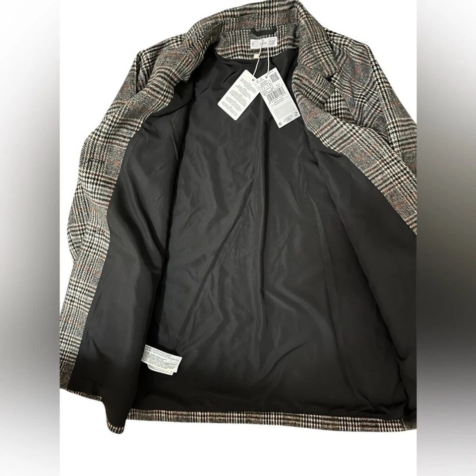 Mango Kids Plaid Checkered Blazer - Size Girl’s Tall 11/12 (NWT) - Wool - Image 3 of 4