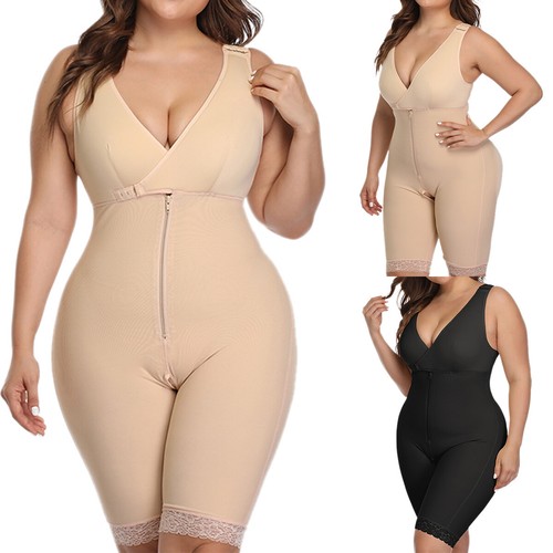 Women Full Body Shaper Bodysuit Thigh 