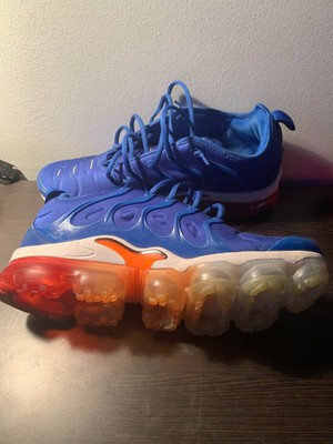 vapormax plus orange and blue