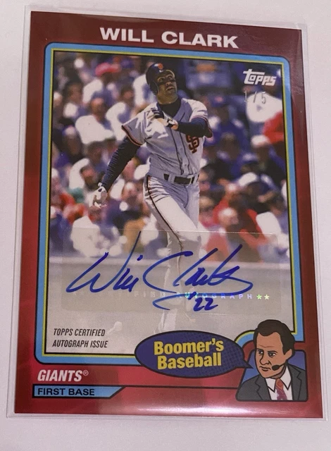 Will Clark 2024 Topps x Chris Berman Red Auto 1/5 Giants
