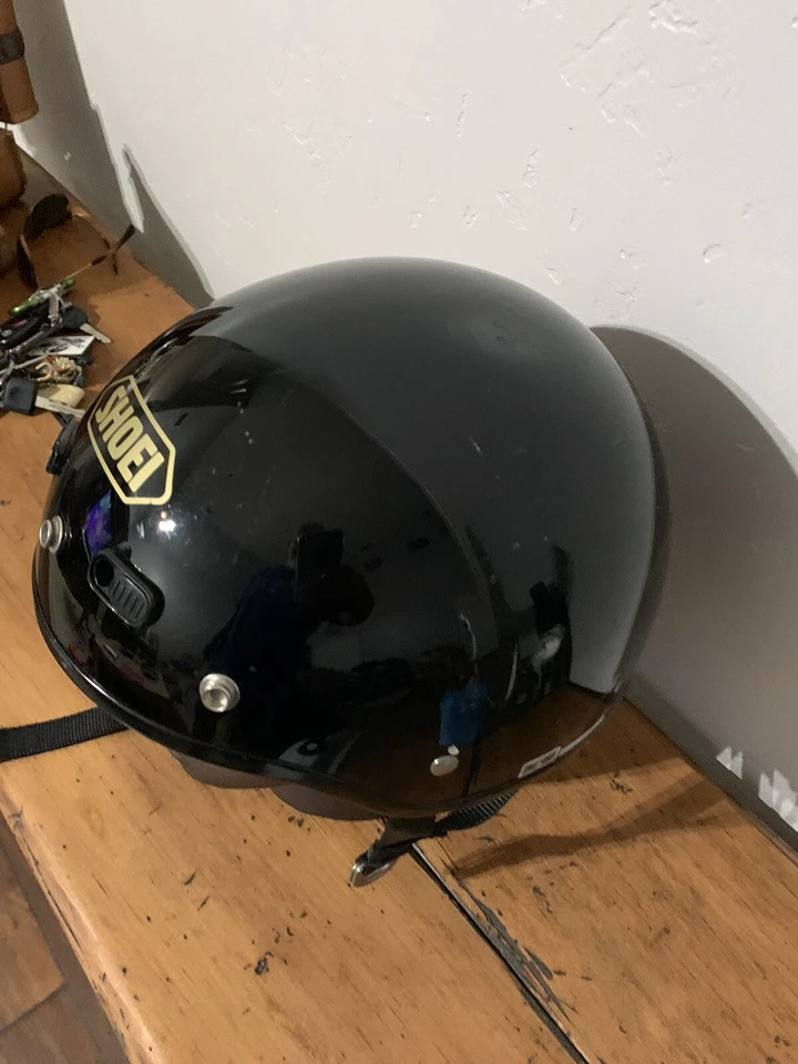 SHOEI BLACK MOTORCYCLE Half Helmet ST-CRUZ SIZE SMALL - Image 2 of 4