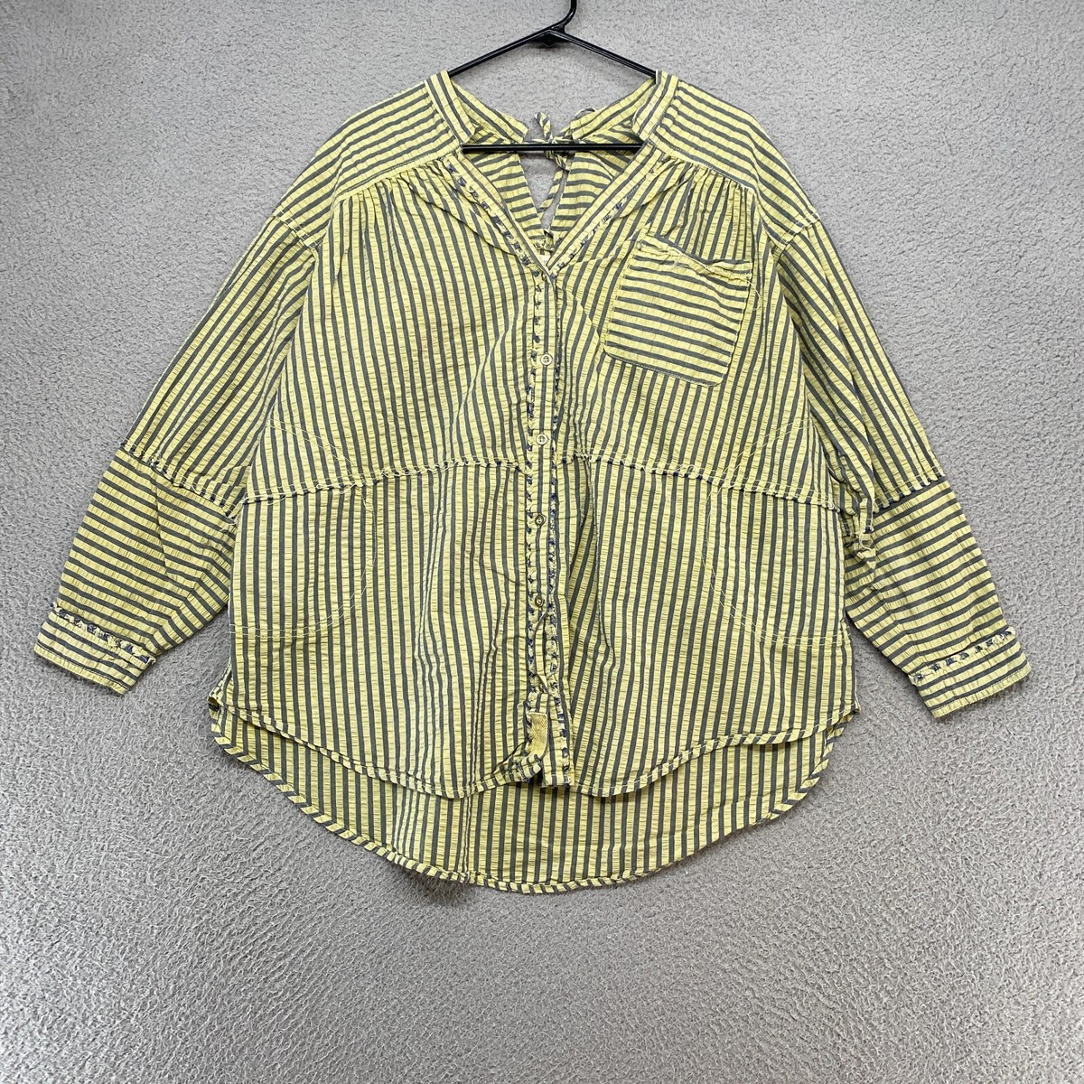 We the Free Top Womens Medium Seersucker Striped One of the We the Free Top Womens Medium Seersucker Striped One of the