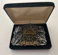 Vintage Belt Buckle AMA Columbus Ohio Heritage Museum Harley Davidson 1992
