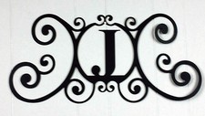 Iron Letter J Door Monogram Wall Decoration Plaque Metal Initial 2mm thick