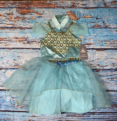 blue dress for baby girl Princess Jasmine Turquoise Dress for Kids Everyday Costume – Princess Twirl main image 1