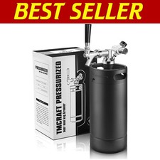 Portable 128oz Mini Keg with Cooler Jacket - Enjoy Fresh Draft Beer Anywhere