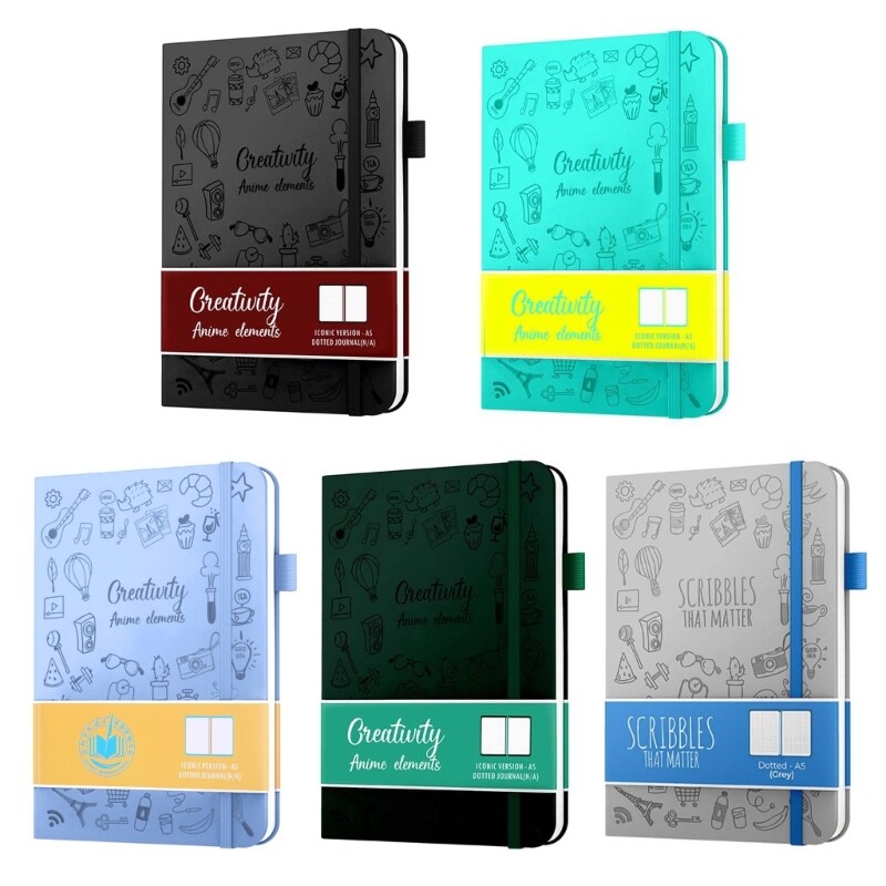 Dot-Grid Notebook with Elastic Closure - 100 Pages-image