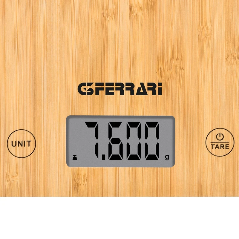 Bilancia Pesa da Cucina per Alimenti G3Ferrari Digitale Elettronica in Bambù, fotografia 10 di 10