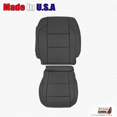 2005-2015 For Nissan Titan Armada Genuine Leather Driver Bottom/Top Cover Black