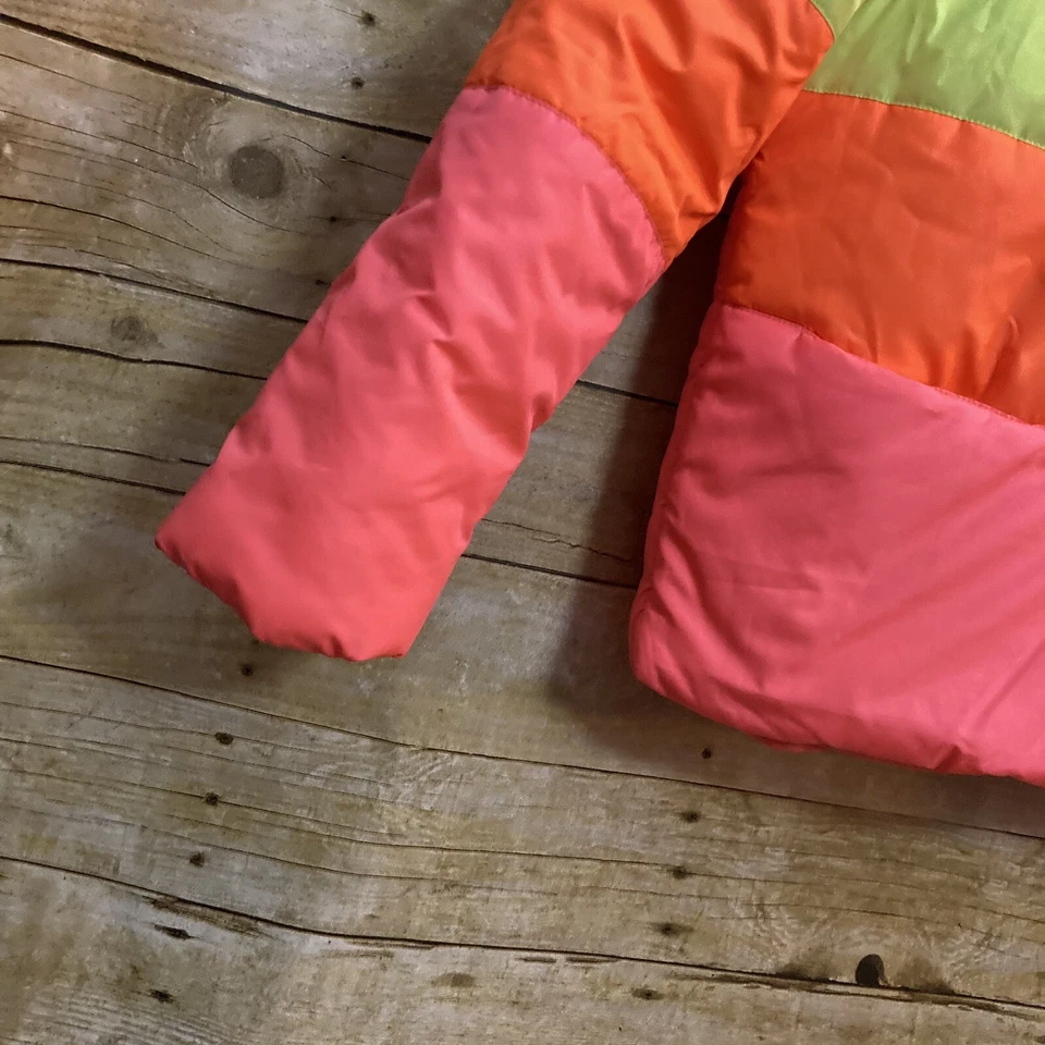 Chaqueta Parka R 1881 S Rothschild Niñas Talla L 14 Puffer Amarillo Neón Rosa Naranja Foto 4 de 4