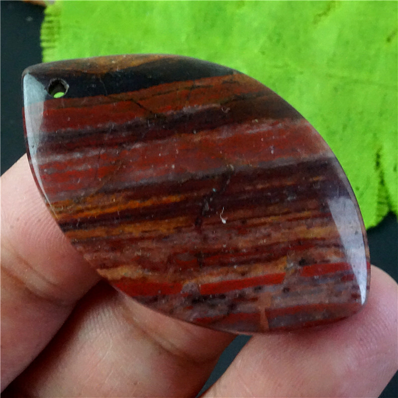 JT50788 50x30x7mm Natural Tiger Iron Gem Marquise Pendant Bead