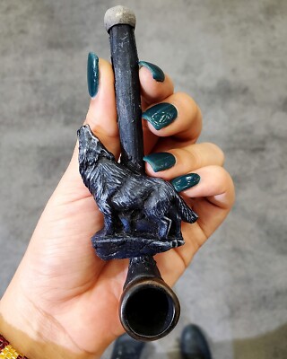 howling wolf rum tobacco Howling Wolf Handmade Tobacco Smoking Small Hand Pipe Spirit Animal  Southwest