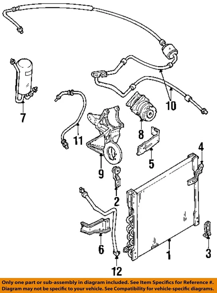 Compresor de aire acondicionado usado se adapta a: Ford F250 1997 camioneta 6-232 3,8 grado A Foto 3 de 4