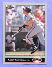 1992 Leaf #188  Cory Snyder  Giants
