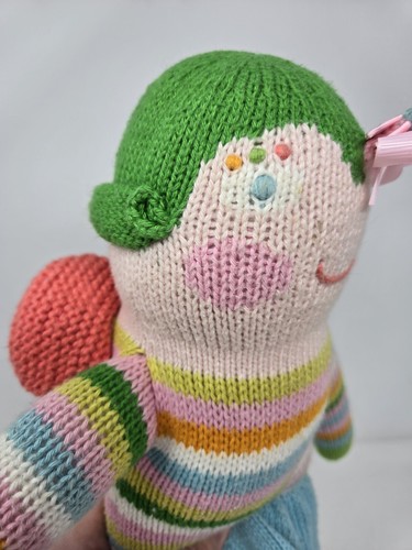 Blabla Butterfly Girl 12” 100% Cotton Knit Handmade Doll 19" (Retired) - Picture 8 of 14