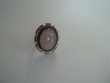 Sterling silver ring,925,pink quartz,size 7, 11.8g weight, great pre-owned cnd,