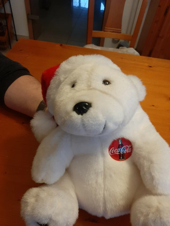 Coca Cola Plüsch Design Eisbär Weihnachten 1993 Coca-Cola ca. 26 cm Rarität - Bild 4 von 4