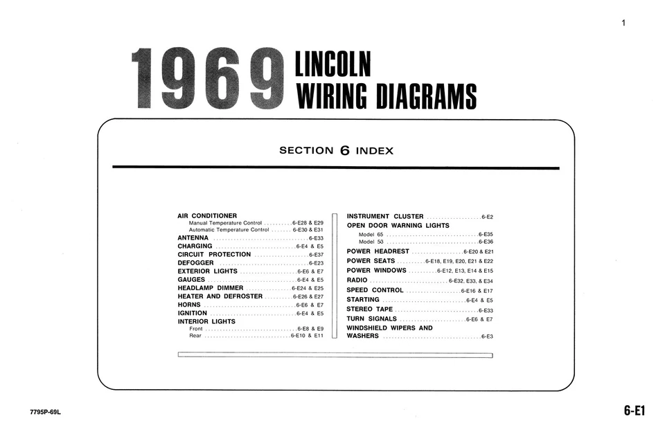 Lincoln and Mark III 1969 cableado y diagramas de vacío manual (color) - 11x17 pulgadas Foto 3 de 4