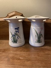 Studio Art Pottery Stoneware Toothbrush Holder 4 Holes Signed wall mounted 2 