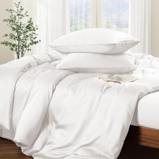 Tencel Lyocell Duvet Cover King Size 3 Piece - White Silky Cooling Duvet Cove...