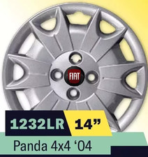 SET 4 COPRICERCHI COPPA RUOTA COPRIRUOTA BORCHIE 14" FIAT PANDA 4X4 2004 1232LRN