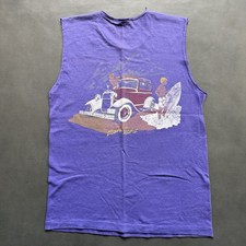 vintage 80s ocean pacific purple cut off tank top shirt