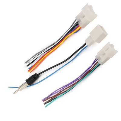 GEARZAAR Aftermarket Radio Wiring Harness For Toyota – Stereo Install Cable Kit, 3 Pieces
